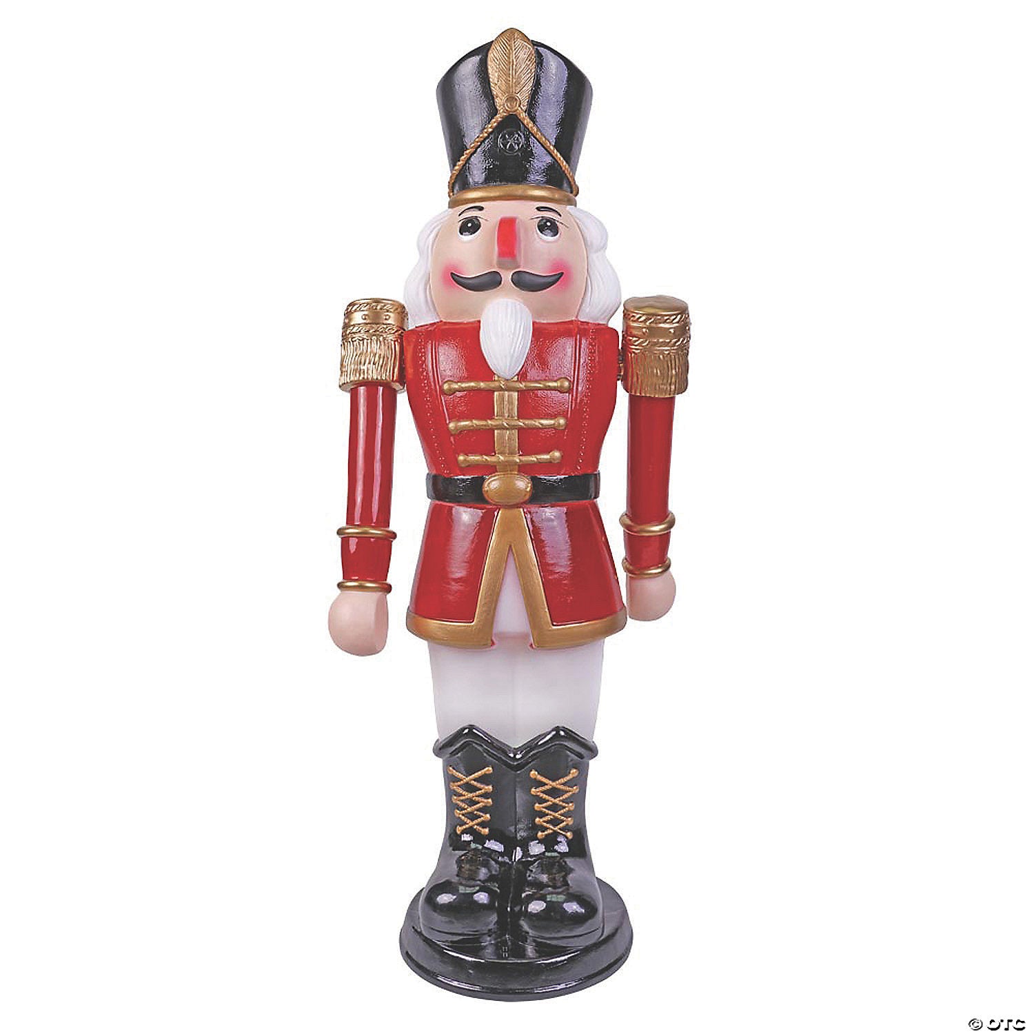 outdoor 36  red & white nutcracker with moving arms~pc36733rw