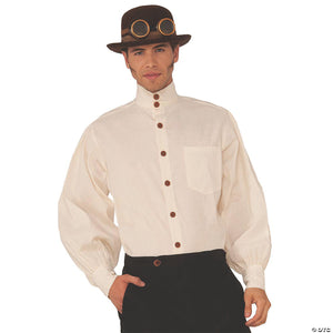 men s beige steampunk shirt~fm76371