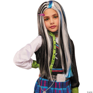 kids monster high& 8482  frankie stein multicolor full length wig~fw92361f