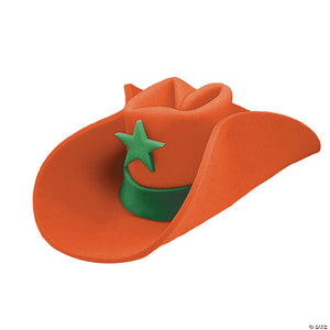 orange foam 40 gallon hat with green star~gc45or