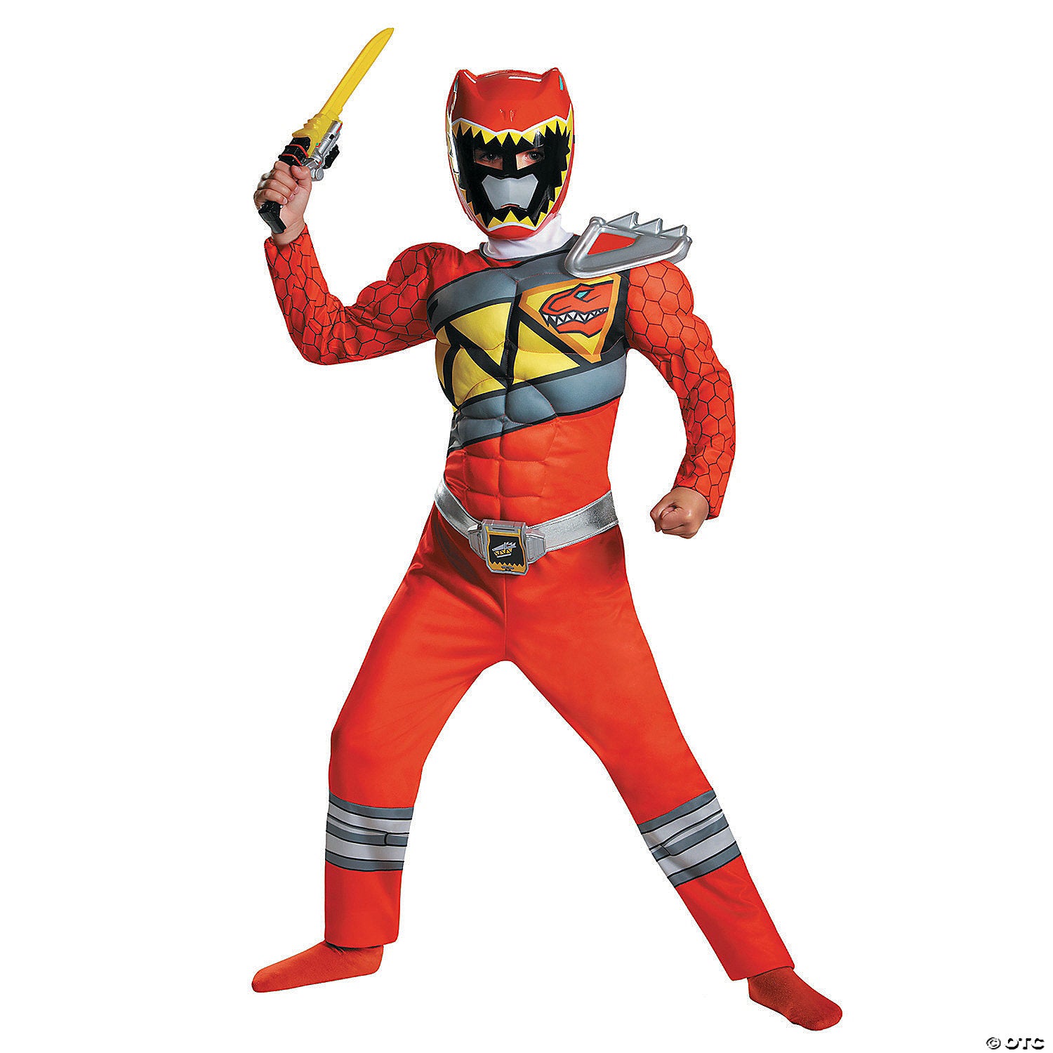 boy s classic mighty morphin power rangers& 8482  red dino ranger costume   small 4 6~dg82777l