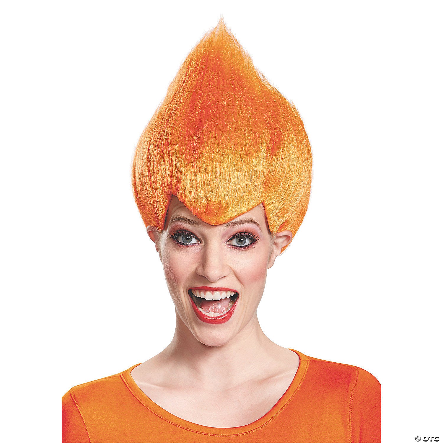 adult s orange wacky wig~dg11523or