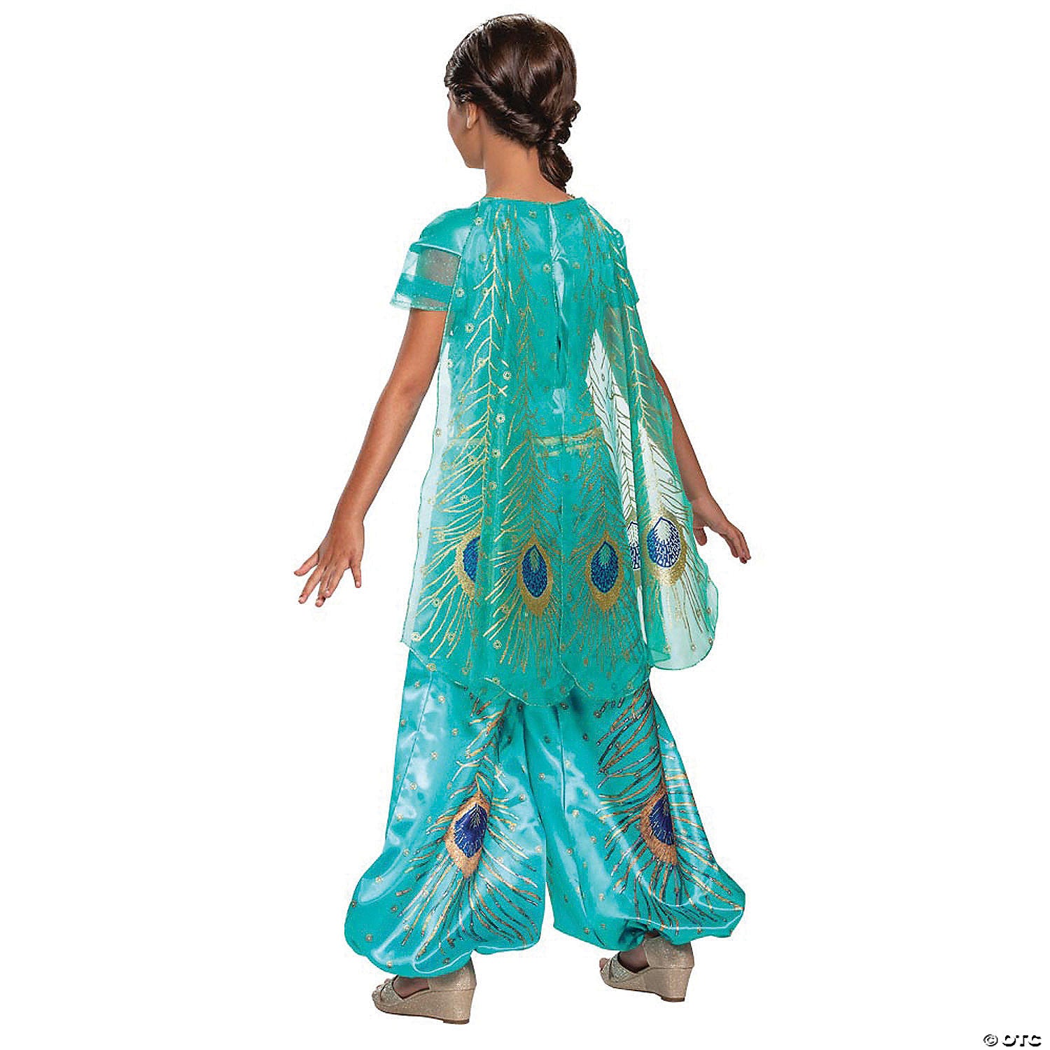 girl s deluxe aladdin& 8482  live action teal jasmine costume   small~dg22433k-a01