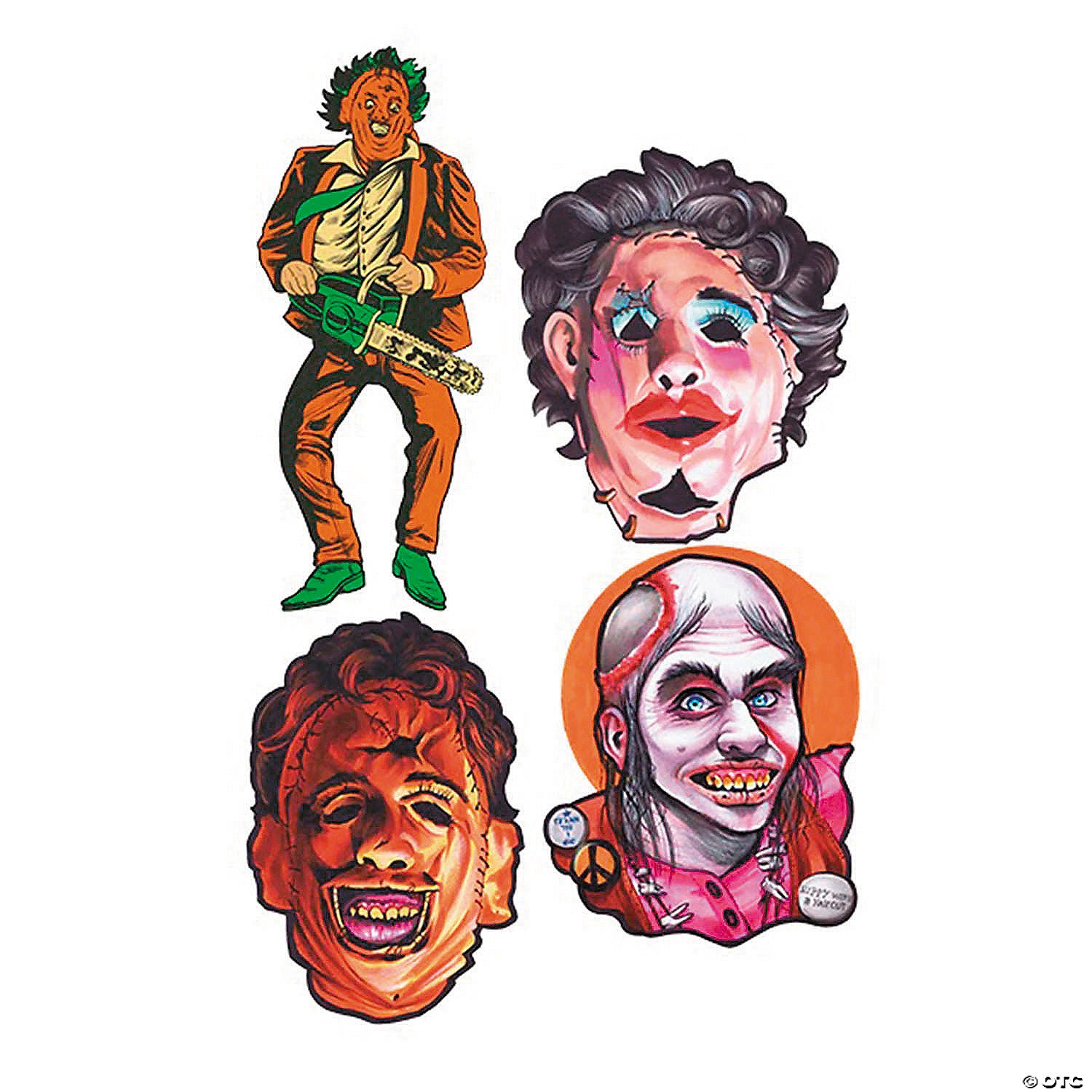 4 pc  the texas chainsaw massacre& 8482  cutout wall decorations   series 1~mamcrl100