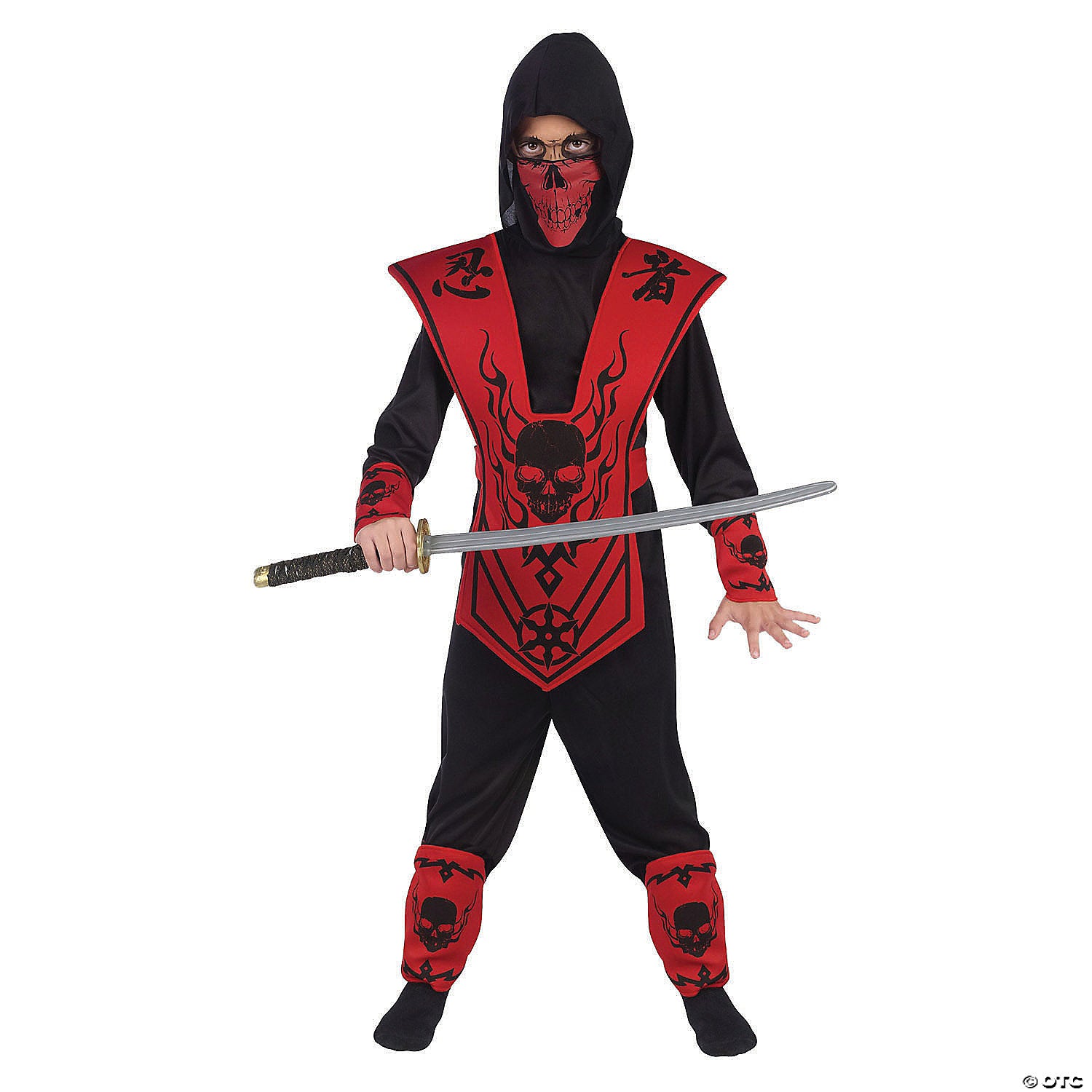 boy& 8217 s red ninja halloween costume   medium~fw110092md