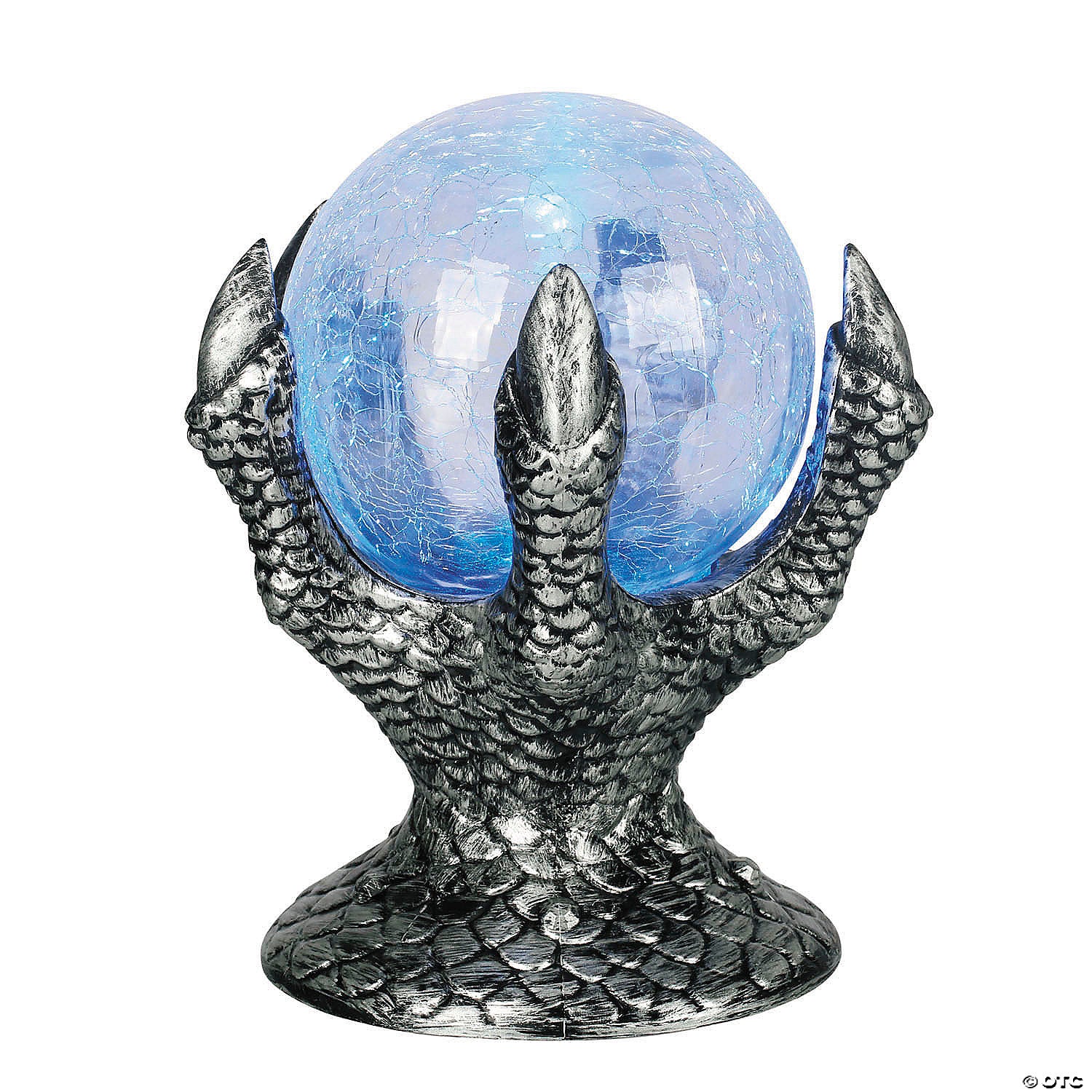 2  light up mystic crystal ball on hand halloween tabletop decoration~sew81870