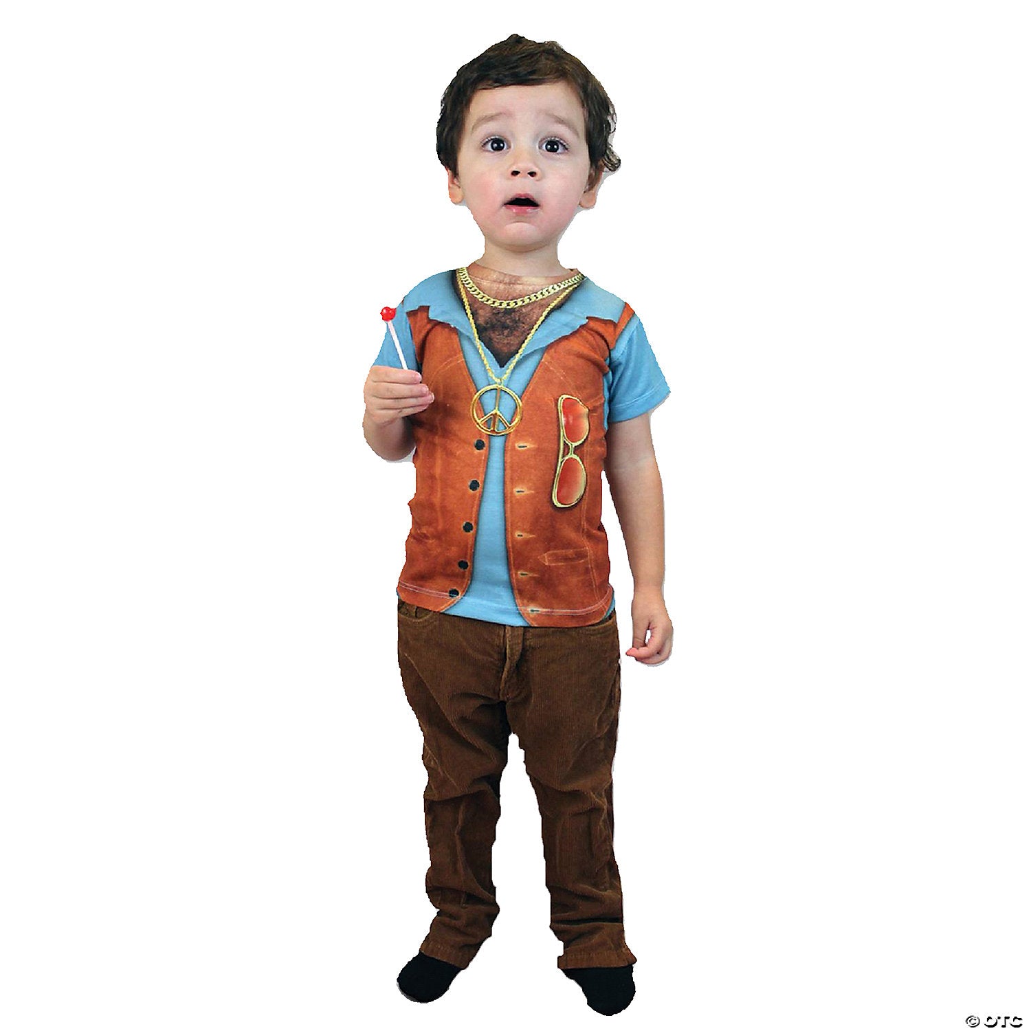 boy s hairy chest hippie costume~fr115360md