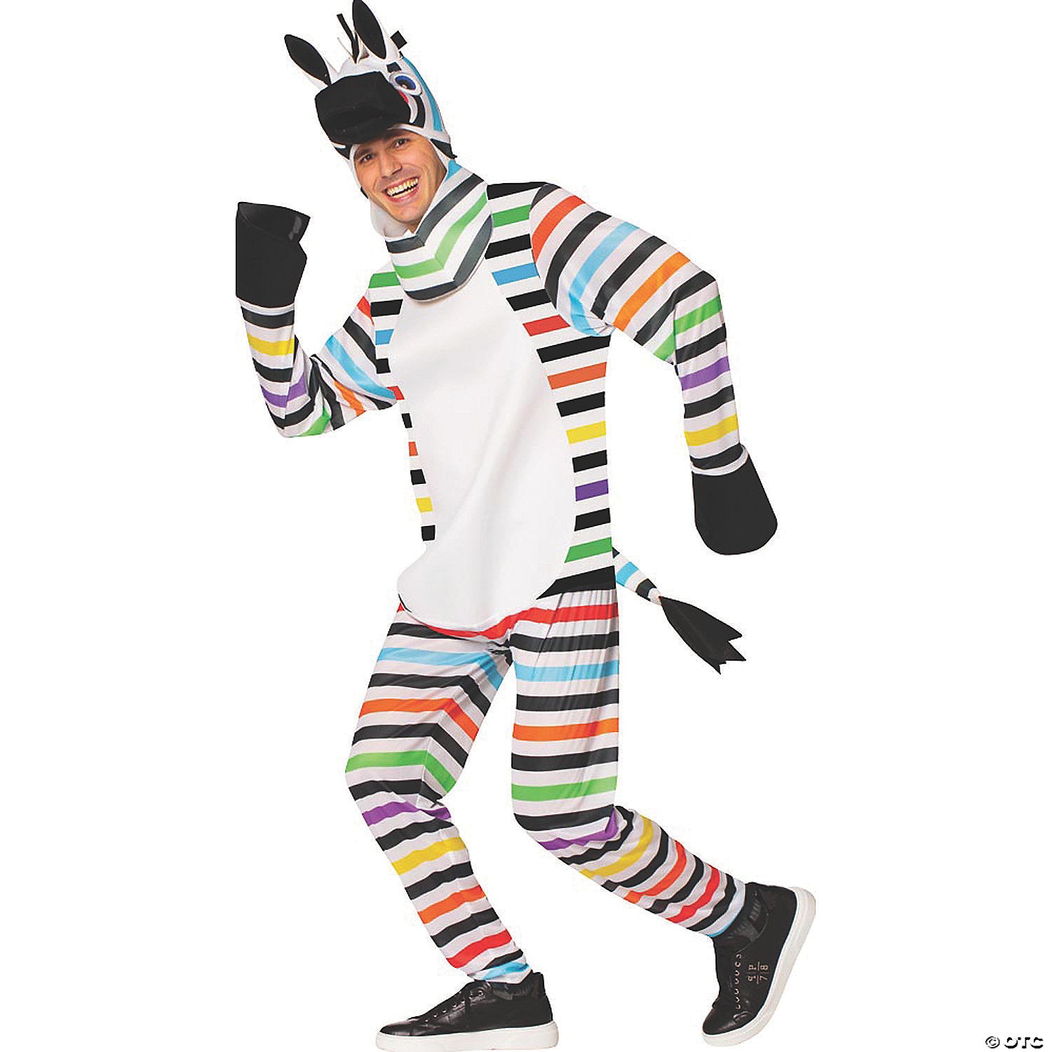 adult s rainbow zebra costume~gc7400