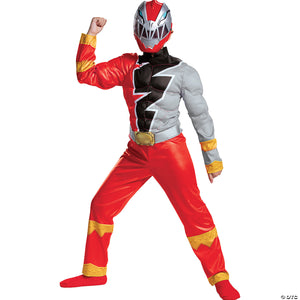 boy s red ranger dino fury muscle costume~dg115869g-a02