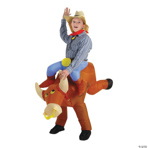 kid s blow up inflatable bull rider halloween costume~ss22009g