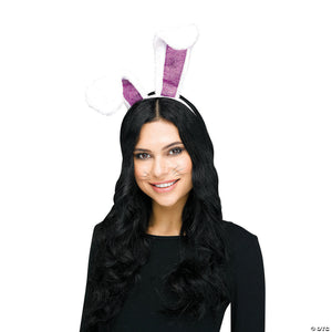 adults bunny headband   white~fw93094wt