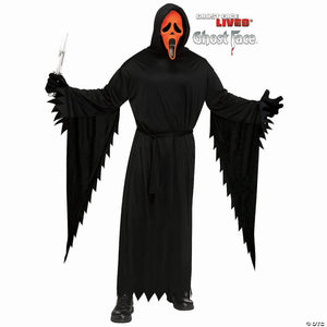 kids ghost face& 174  black robe with orange fluorescent mask costume   medium 8 10~fw138252nm