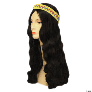 women s hippie wig with band~lw122bl