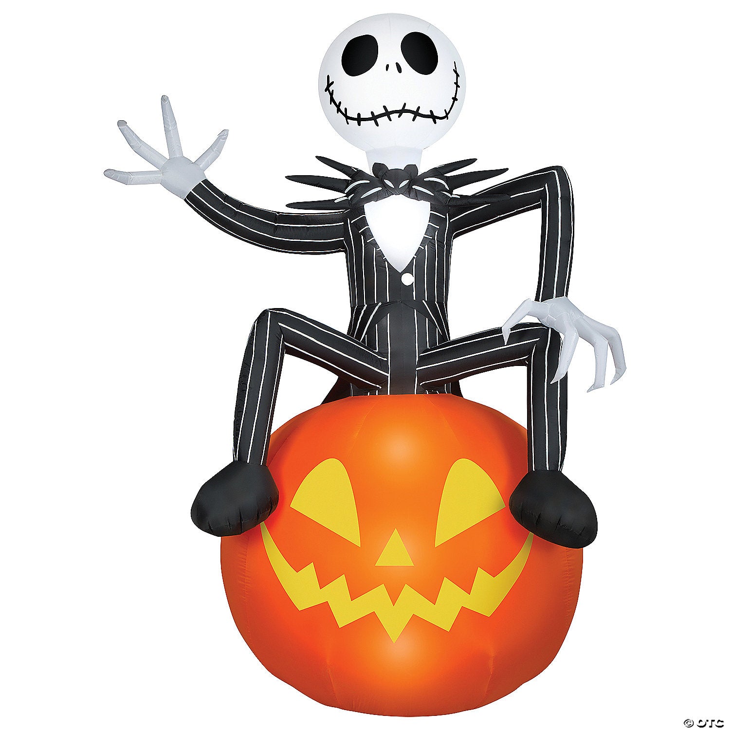 114  airblown inflatable giant jack skellington on pumpkin halloween yard decoration~ss229810g