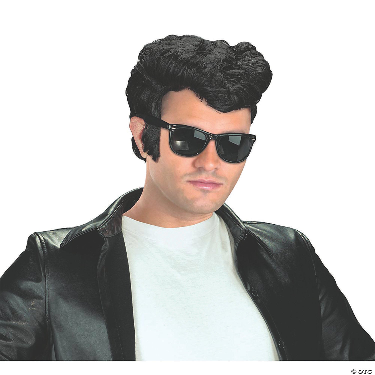 adults black 50s greaser wig~fw92700