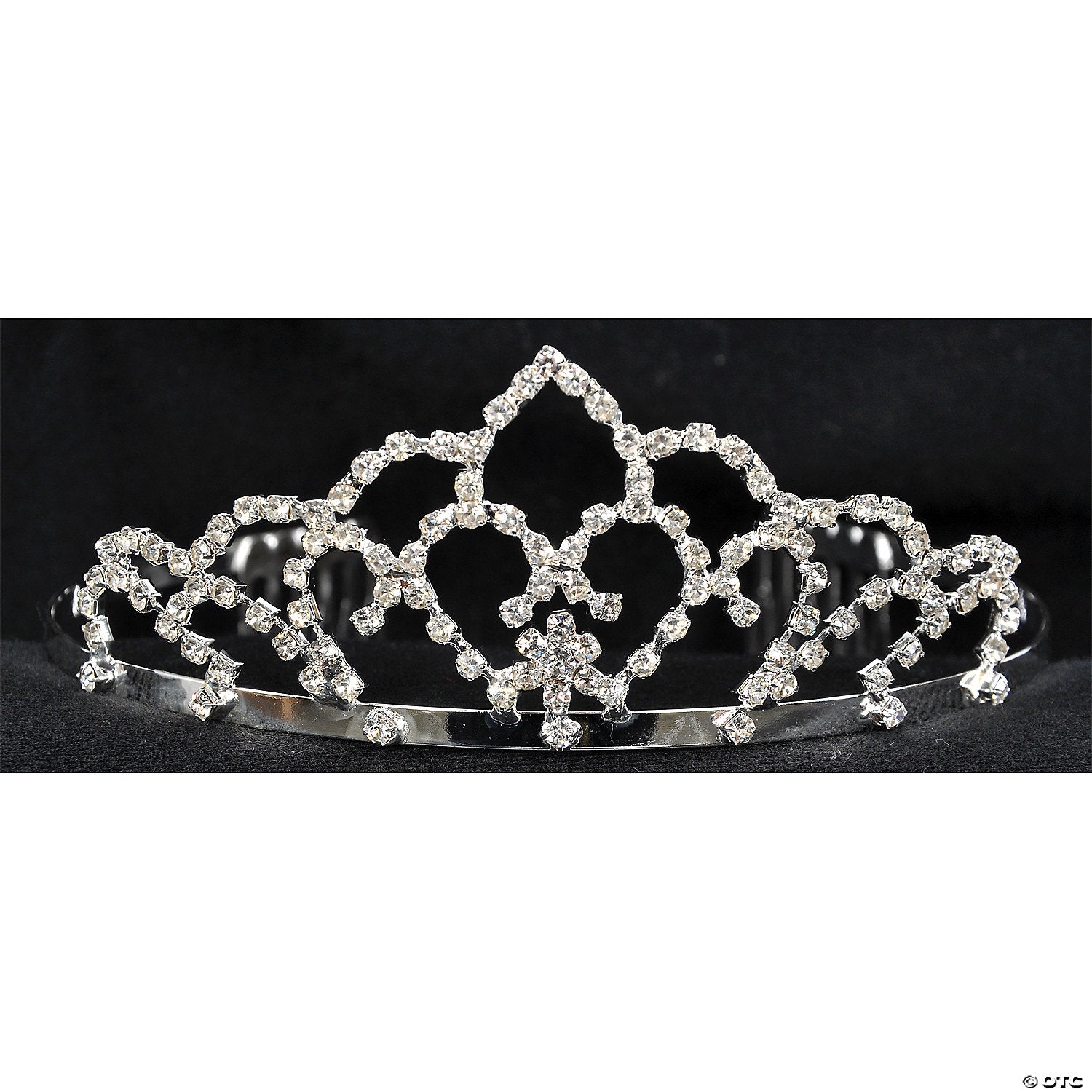 kids clear rhinestone single point tiara~gb50