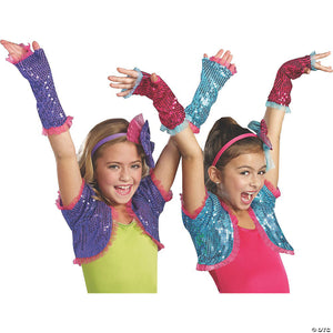 girl s dance craze arm warmers   purple~rl9603pr