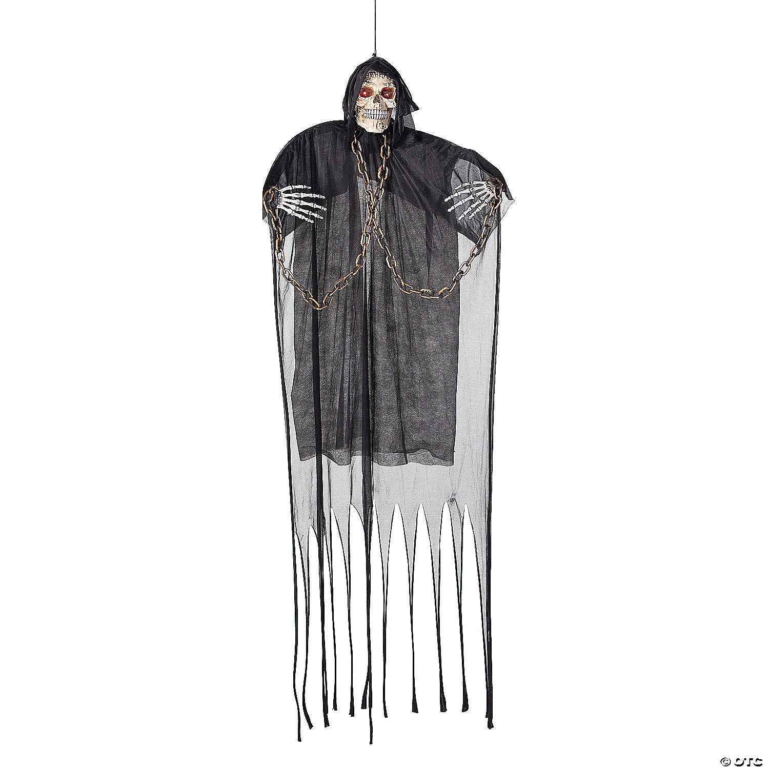 6 ft animated hanging chained grim reaper plastic halloween decoration~atc00137-a03