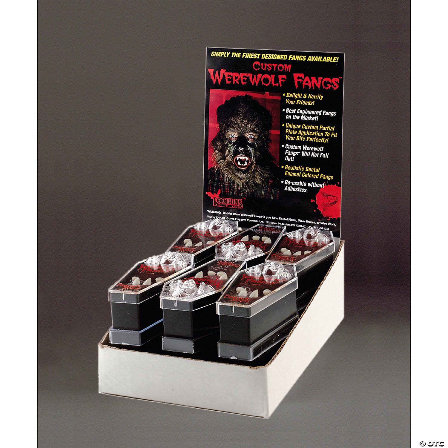 werewolf fangs display   12 pairs~fhd07lg