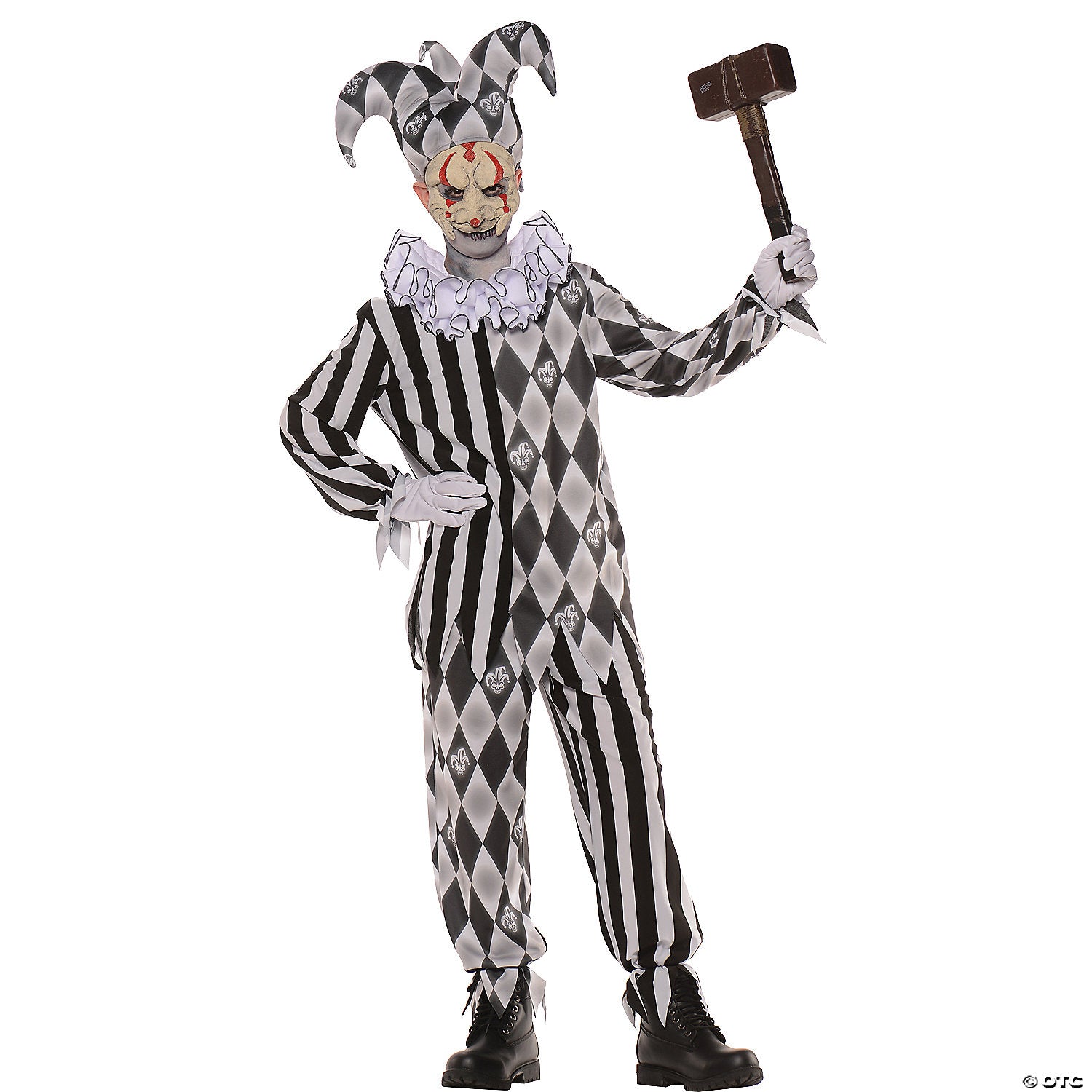 Boy's Evil Harlequin Costume