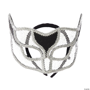 silver netted venetian mask~fm59164