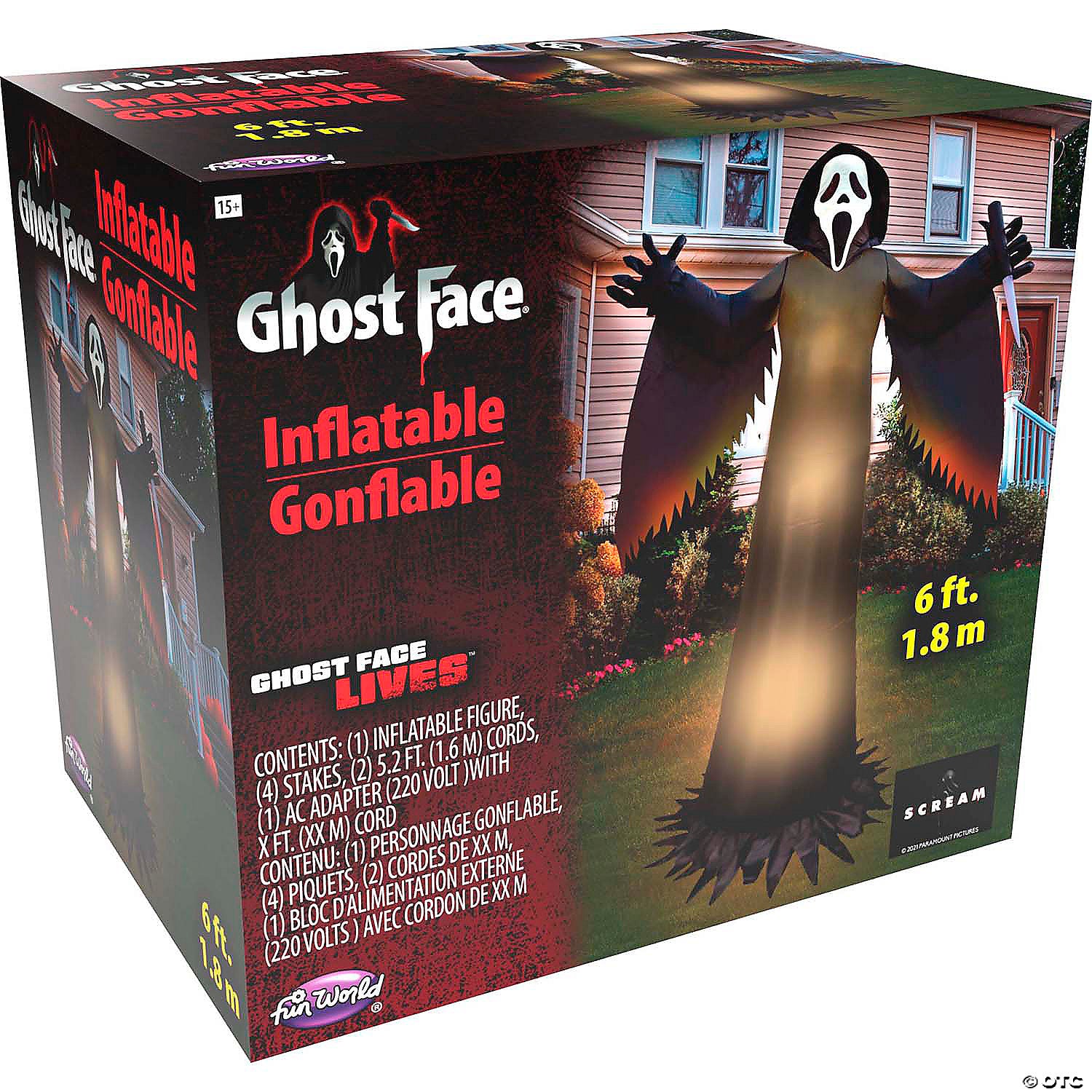 6 ft  inflatable blow up ghost face& 8482  outdoor yard decoration~fw96074