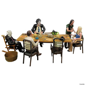 the texas chainsaw massacre& 8482  dinner scene playset with figures~mattrl154