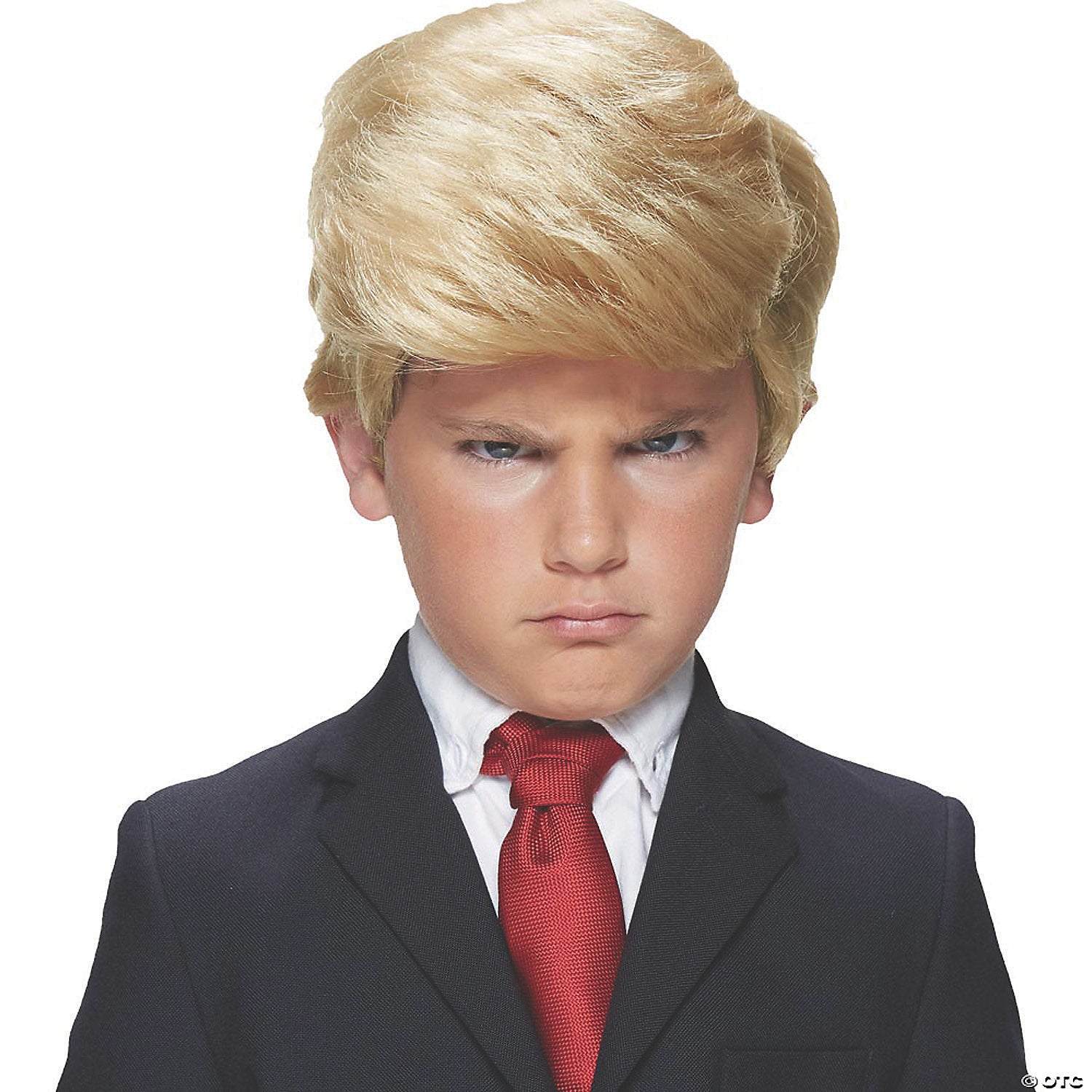 kid s orange comb over wig~mr172087