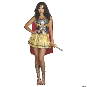 women& 8217 s golden gladiator costume   large~rl8123lg