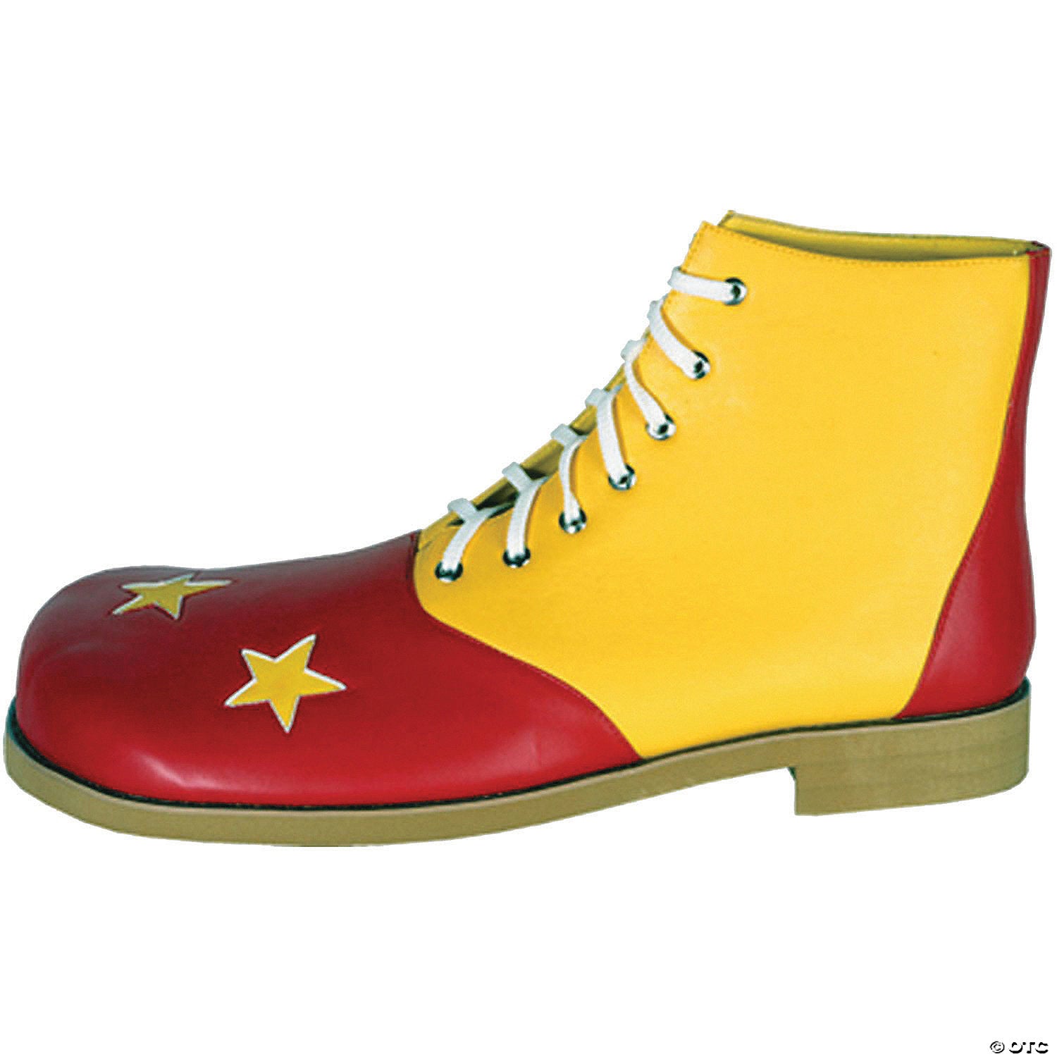 adults deluxe professional red & yellow clown shoes~ha59rylg