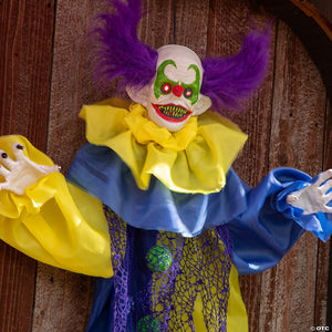 4  animated & light up shaking clown hanging halloween decoration~atc00117-a03