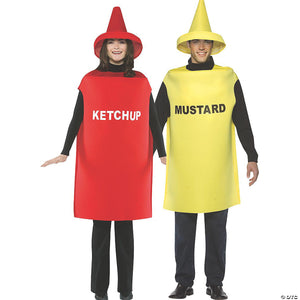 adults ketchup and mustard couple costumes~gc10198