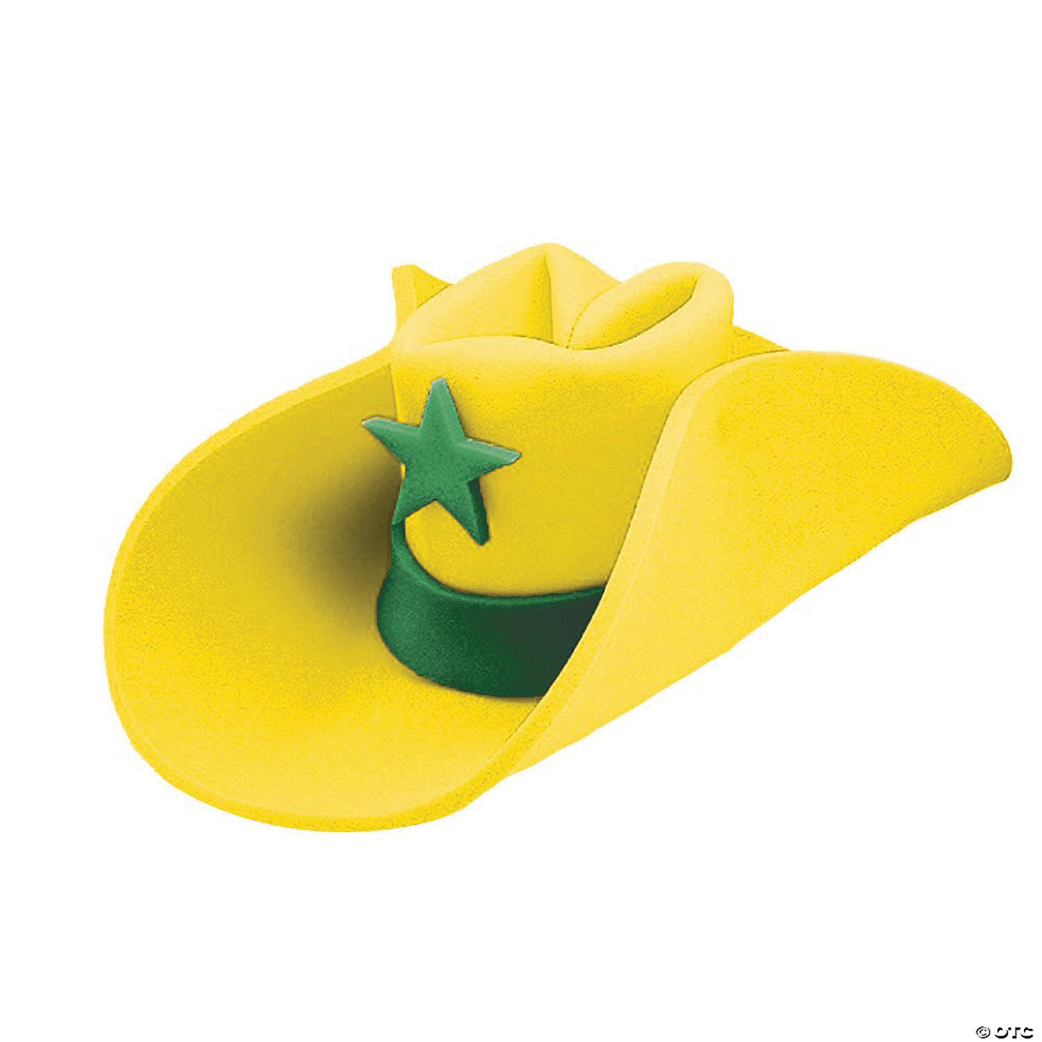 yellow foam 40 gallon hat with green star~gc45yw