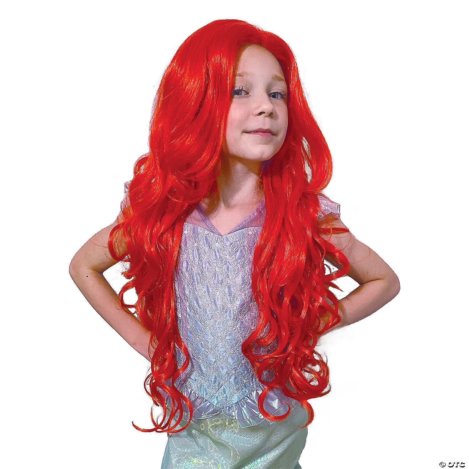 child s red mermaid wig~mc21