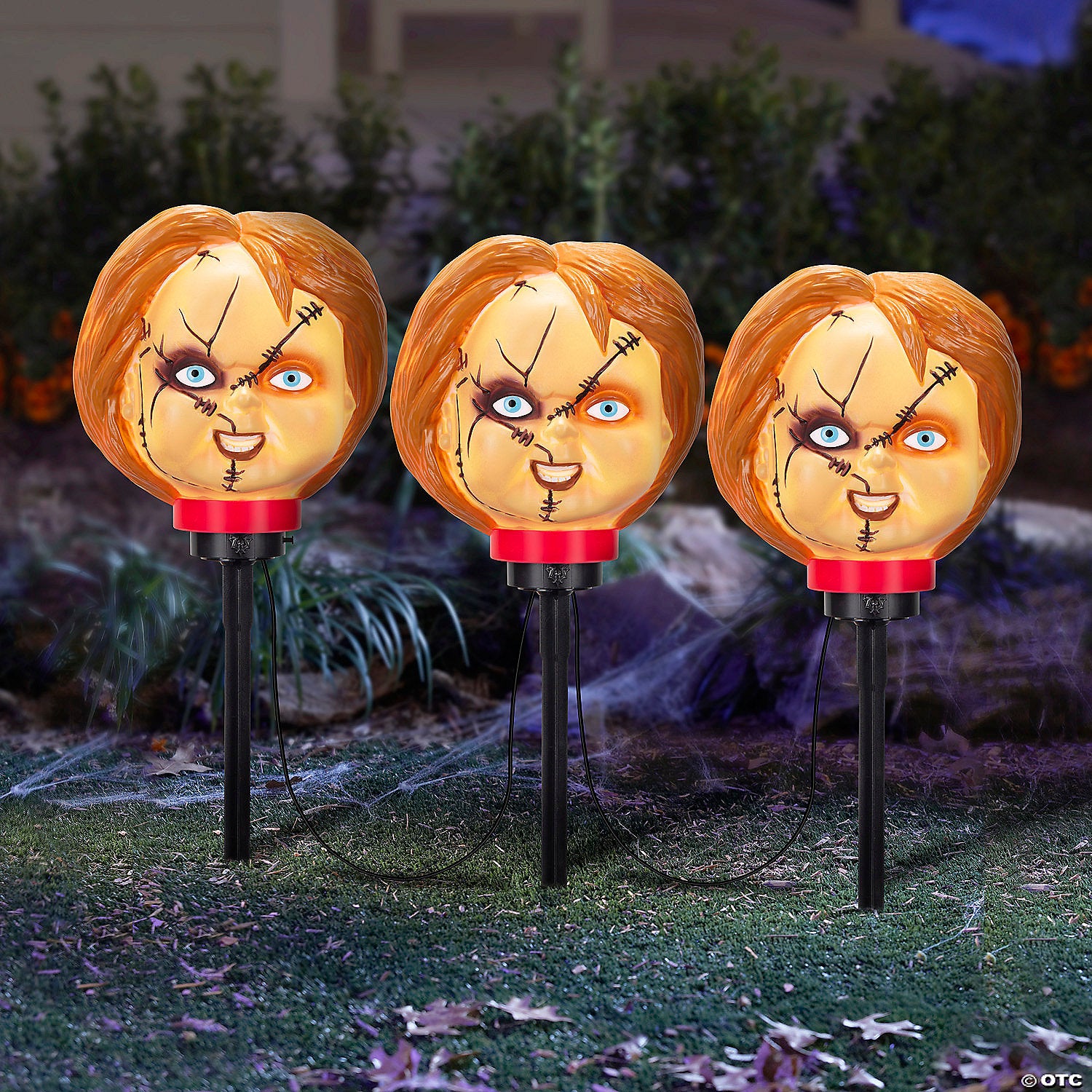 17  chucky halloween pathway yard stakes with sound~ss551345g-a01