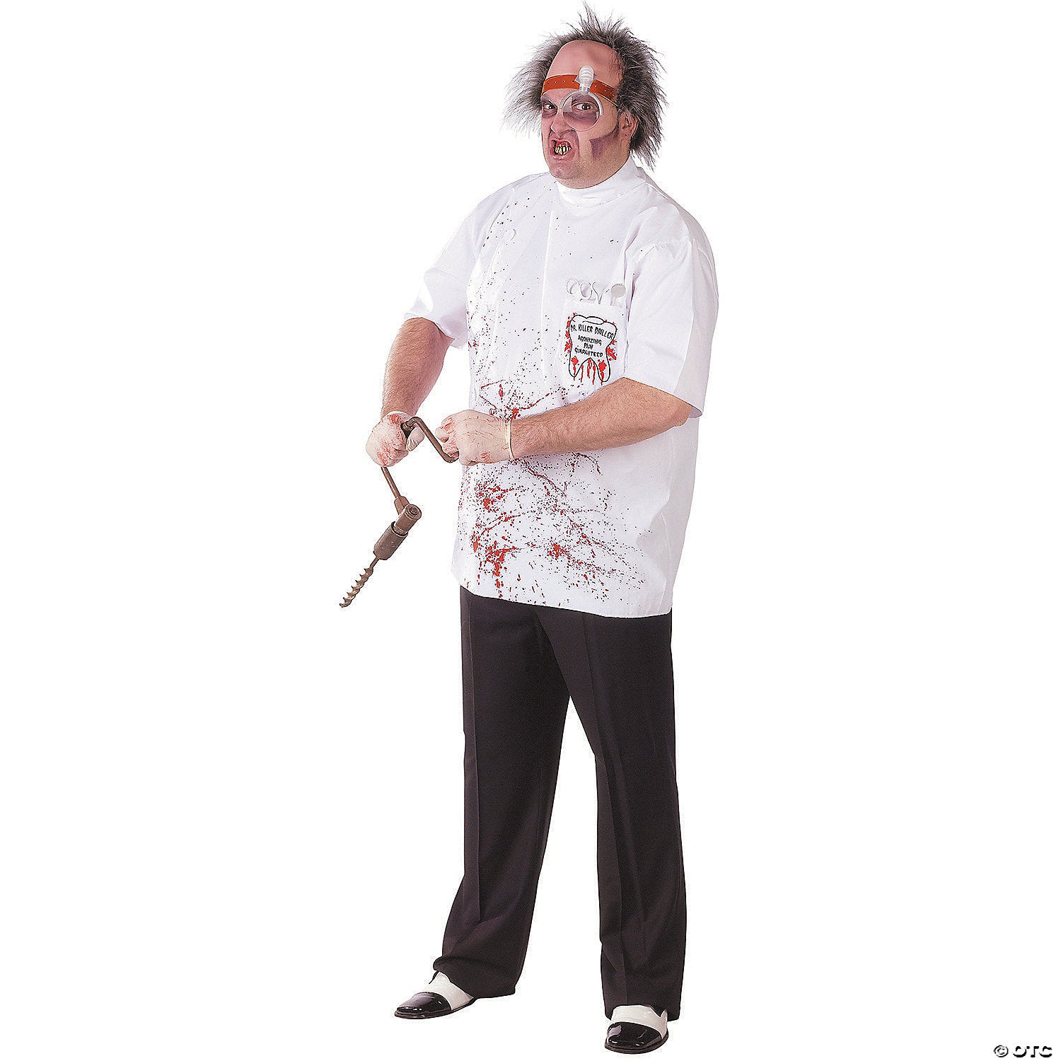 men s plus size dr  killer driller dentist costume~fw130365