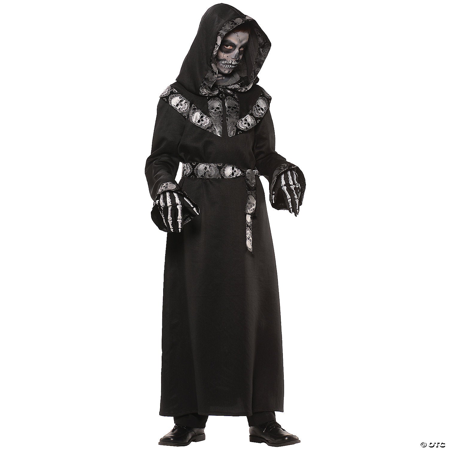 boy s skull master hooded robe~ur26268md