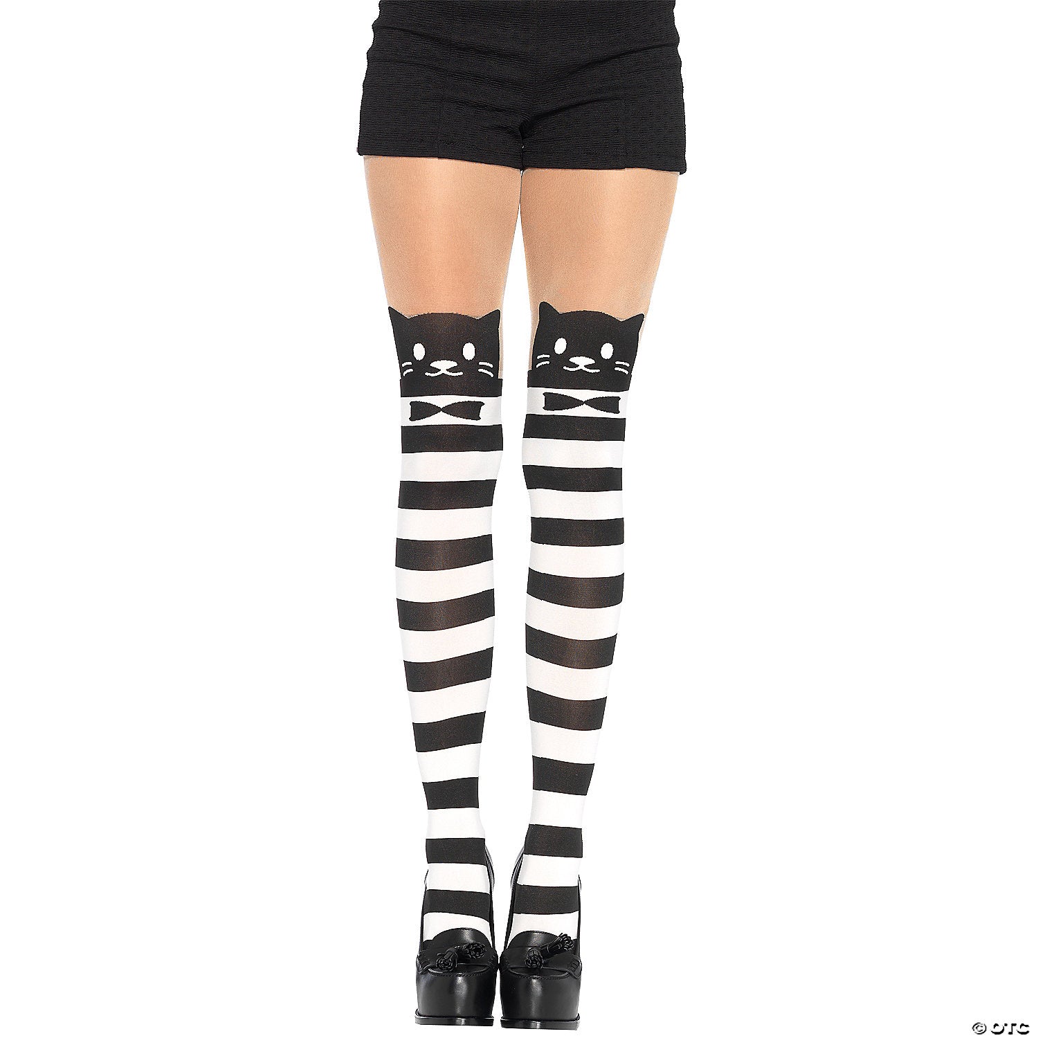 striped kitty cat tights~ua7935