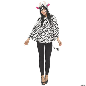 women s hooded cow poncho costume~fw90648c