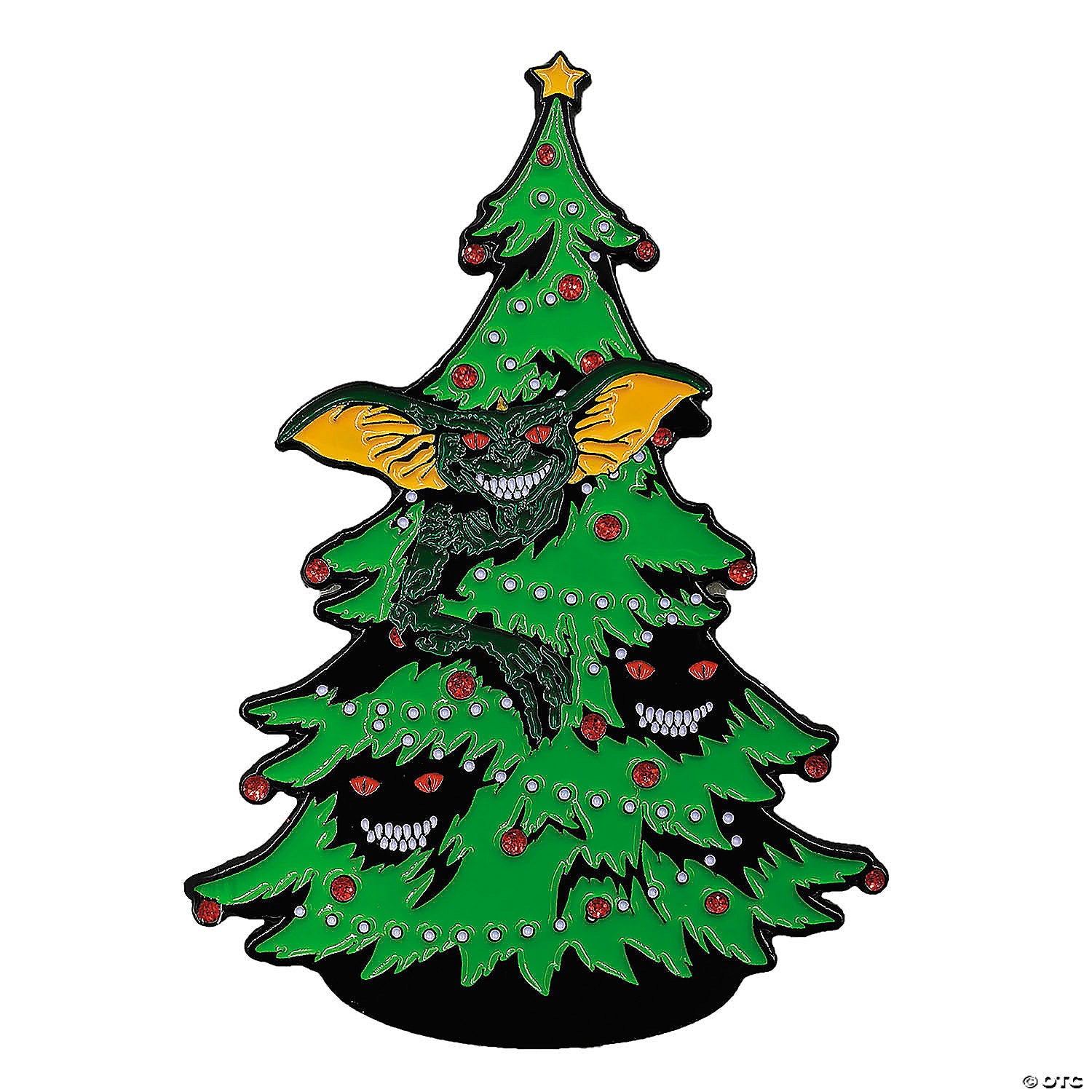 3  gremlins& 8482  christmas tree full color enamel pin~masfwb100