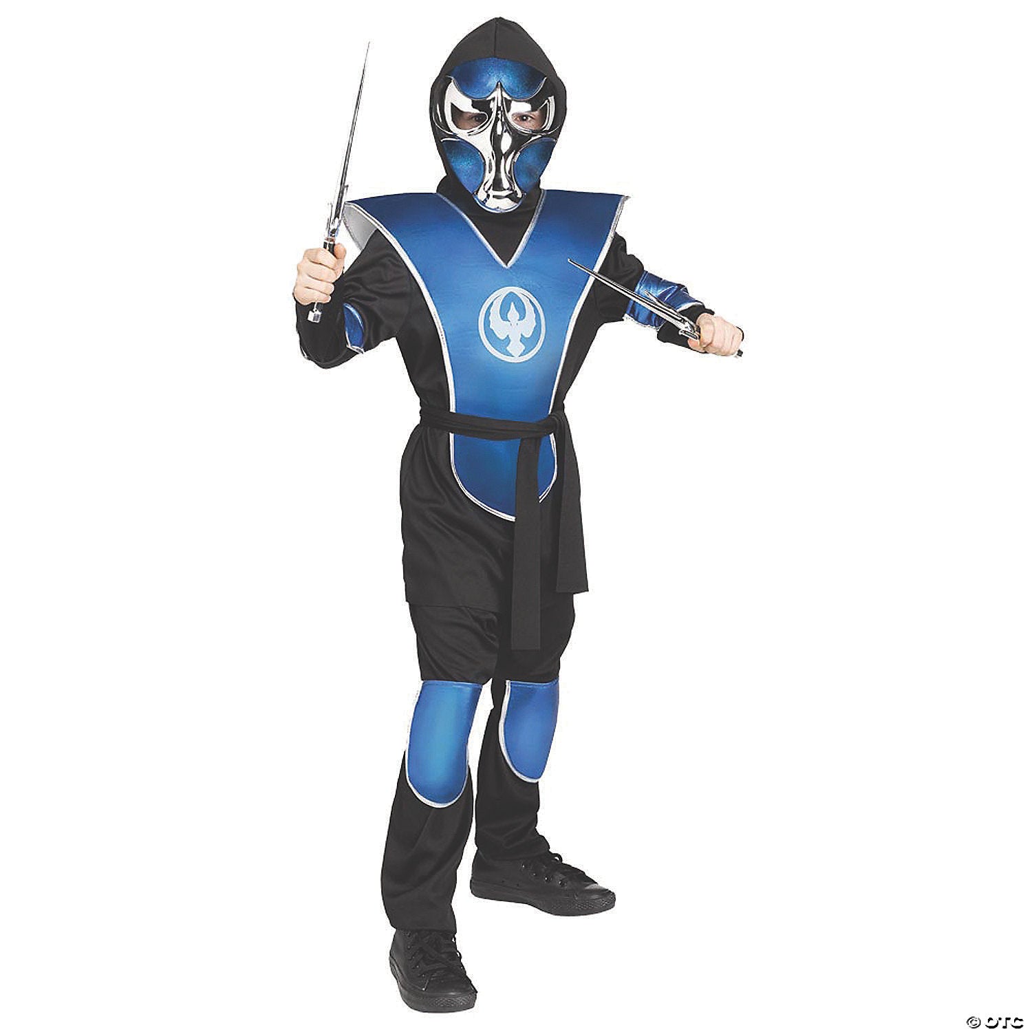 boy s blue chrome ninja halloween costume   large~fw134752blg-a01