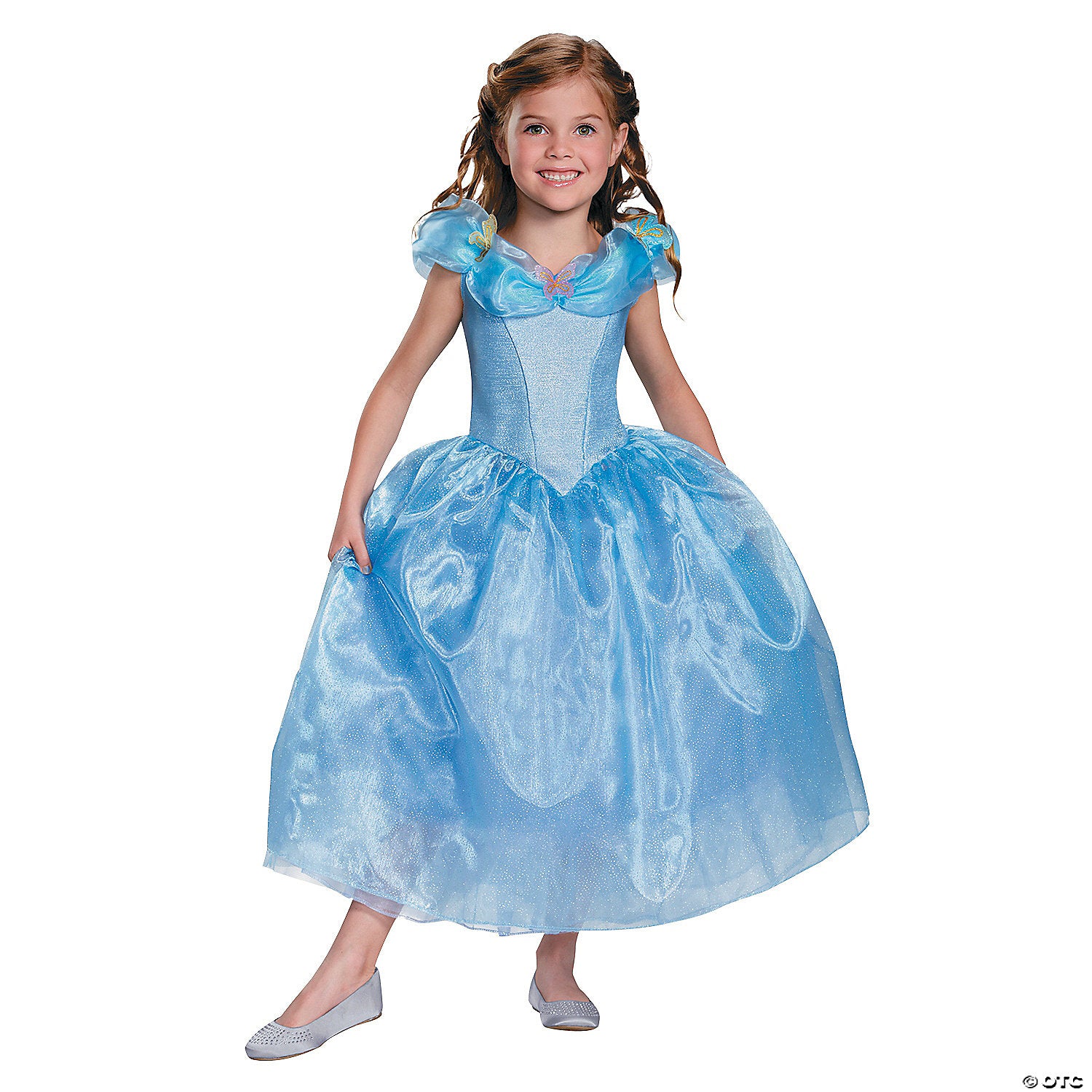 girl s deluxe cinderella movie costume   medium~dg87063k