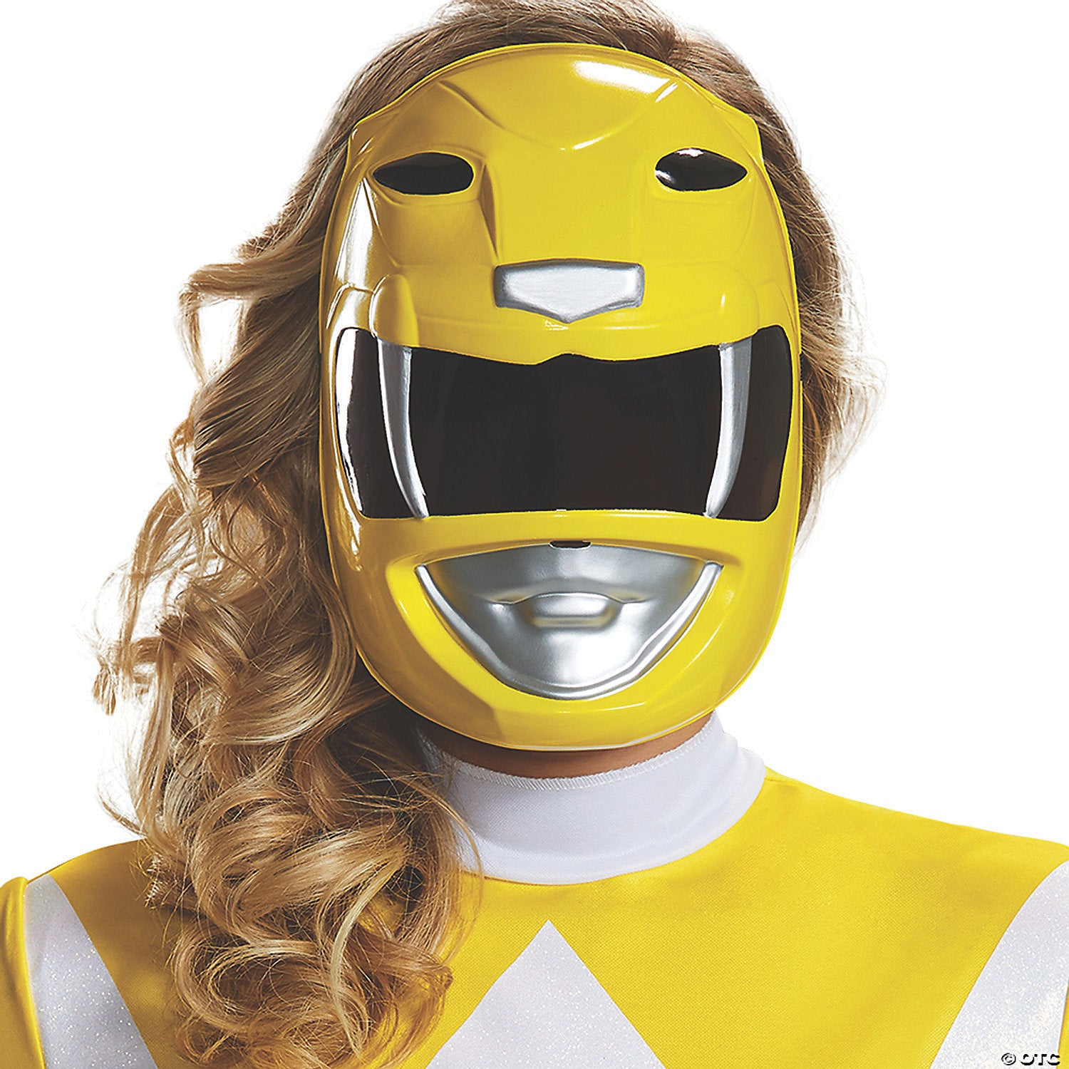 adults mighty morphin power rangers yellow ranger mask~dg79723-a01