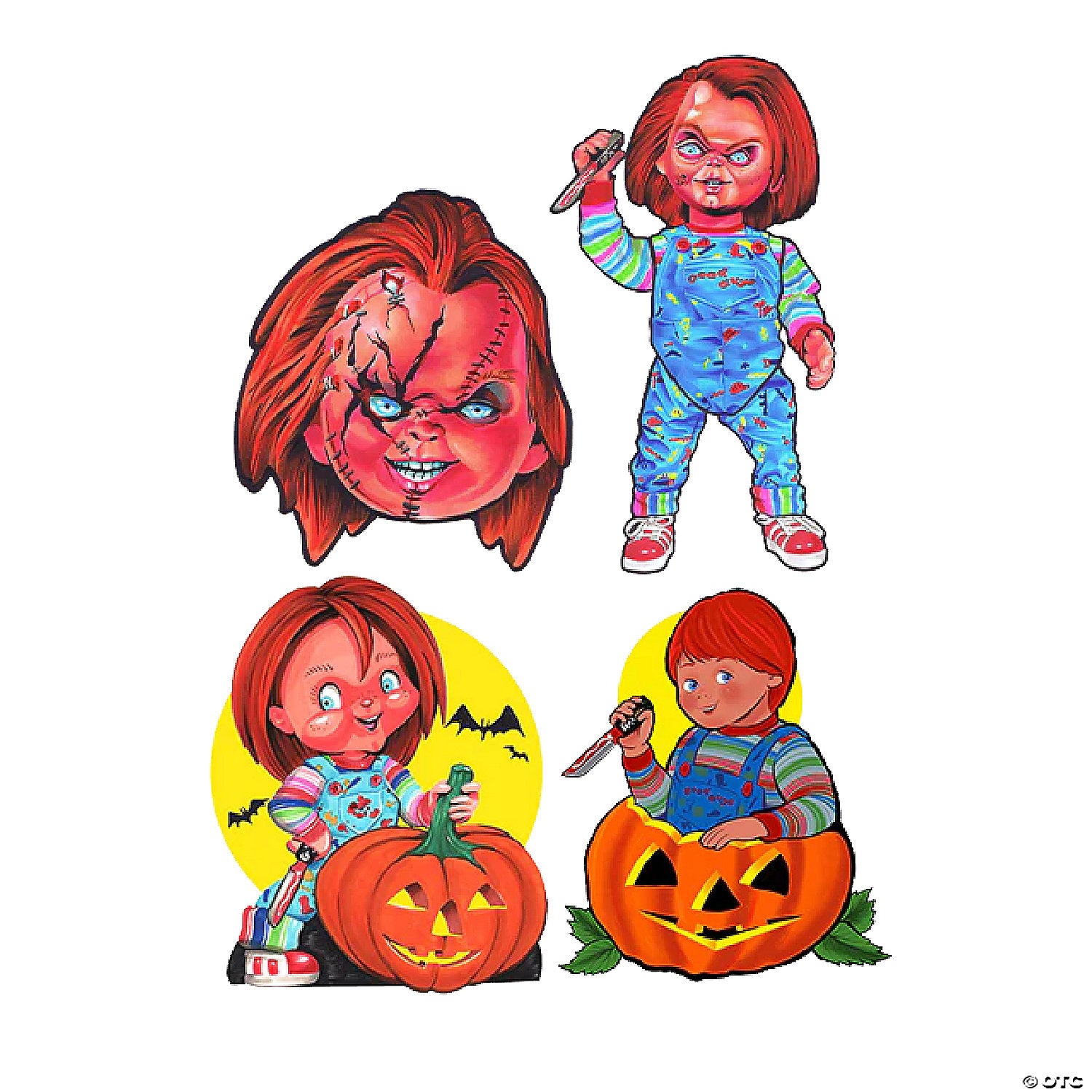 child& 8217 s play& 8482  chucky cutouts wall decoration set   series 1~mamcus102