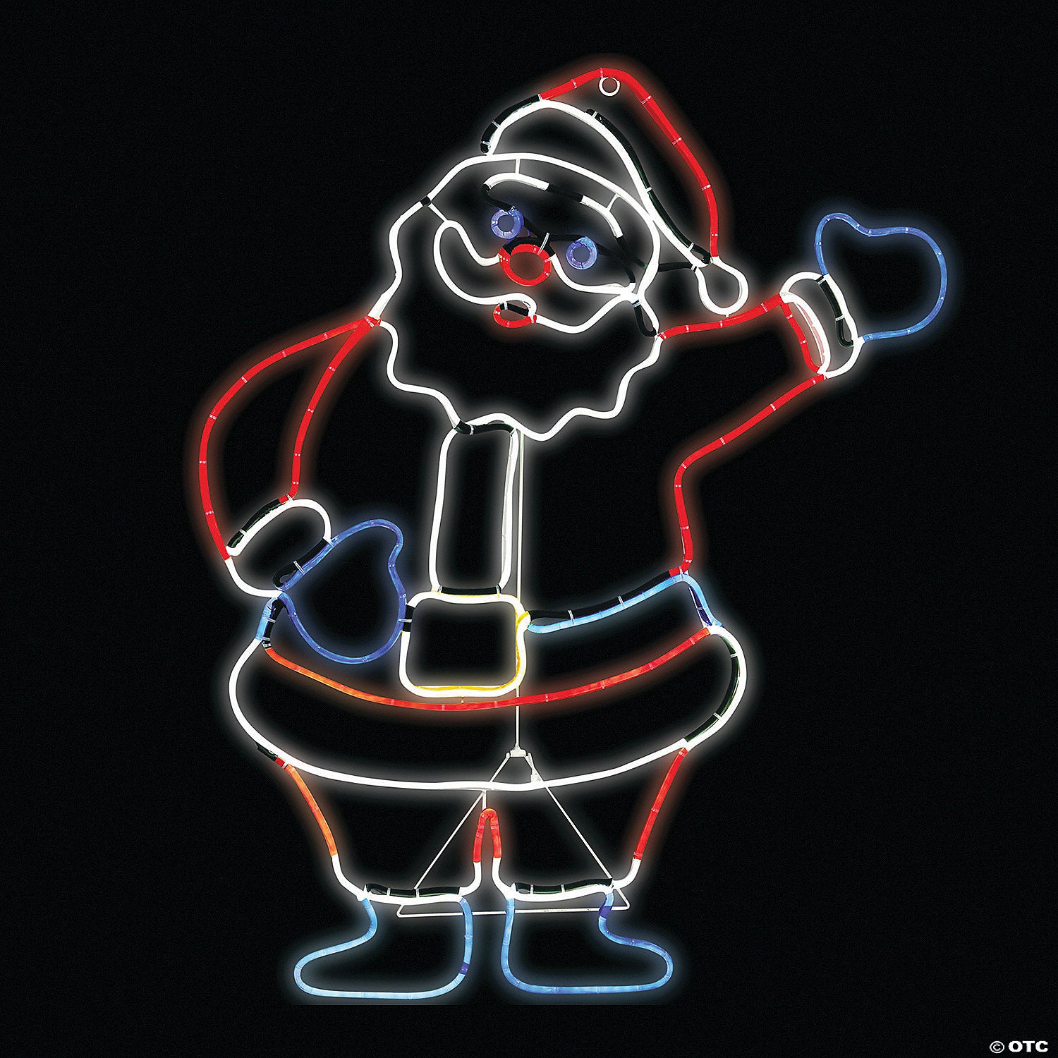 light up glo santa outdoor sign~ss11128g