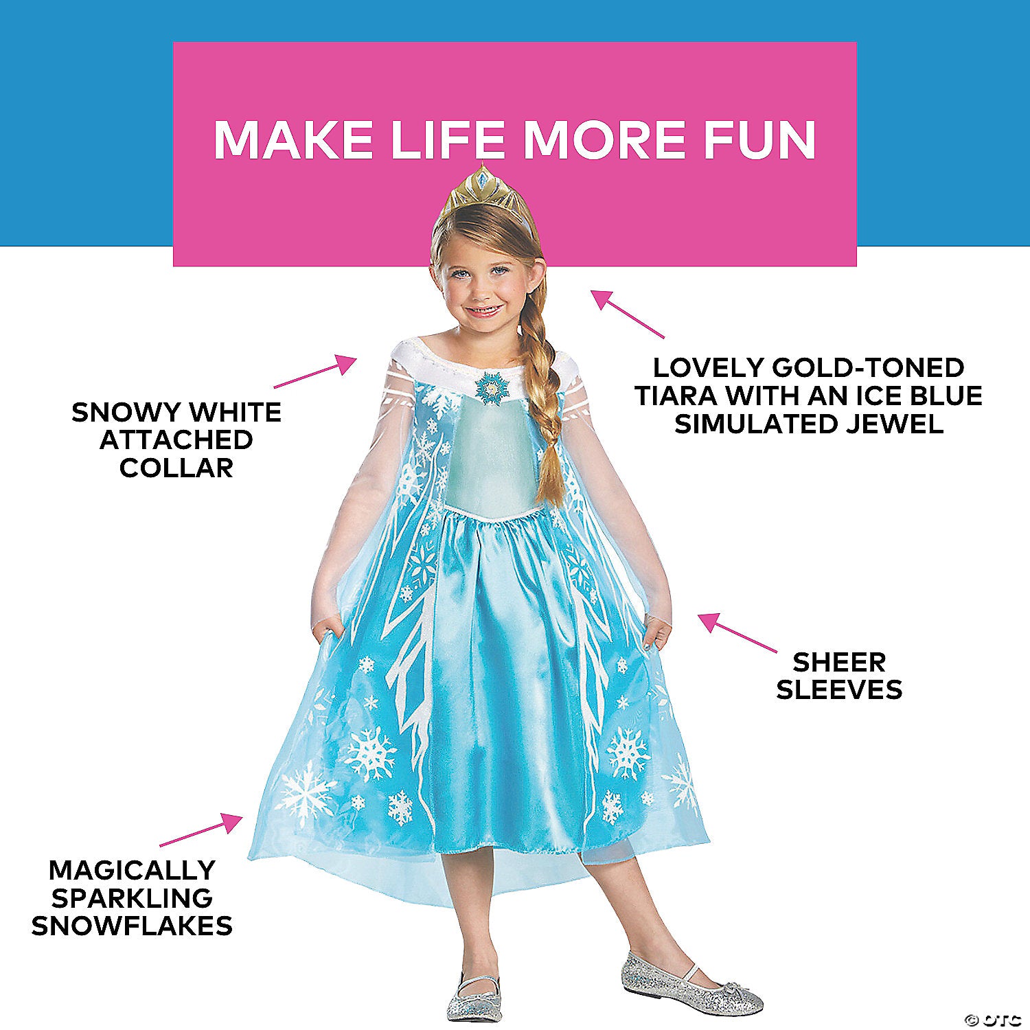 girl& 8217 s deluxe frozen& 8482  elsa costume   small~dg56998l-a01