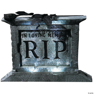 tombstone pedestal with rose halloween decoration~fw91126