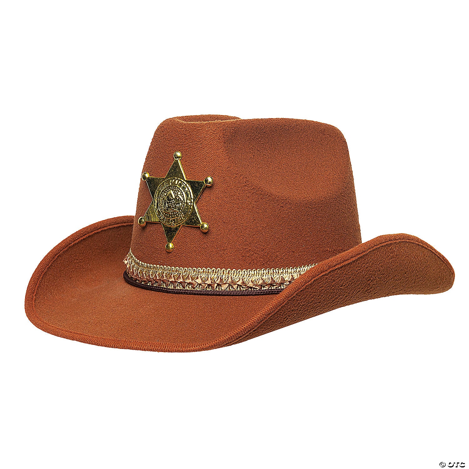 adults brown cowboy sheriff hat~ur30033