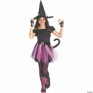 girl& 8217 s black polyester witch kitty costume   small 4 6~fw126682s