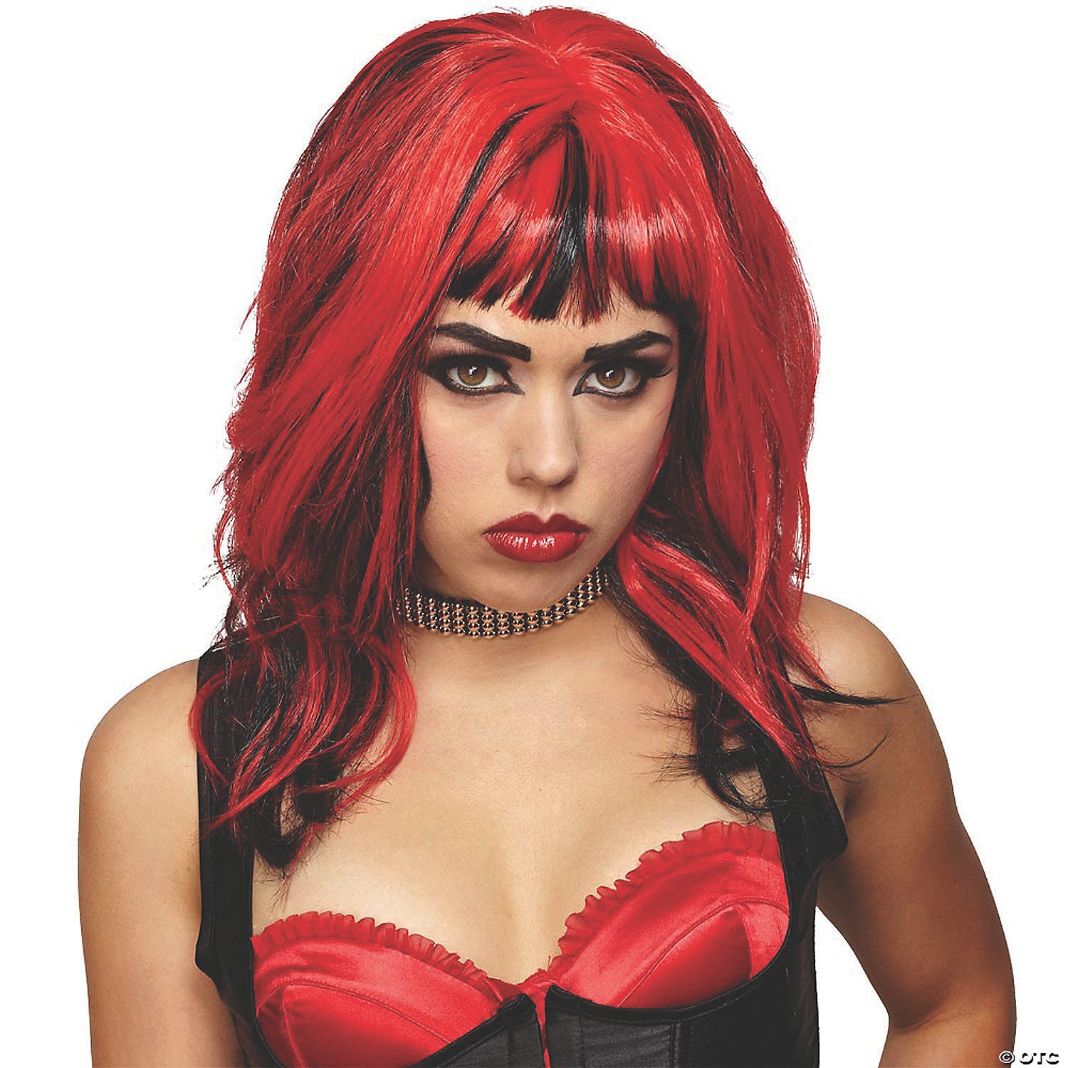 black & red hard rockin witch wig~mr177014